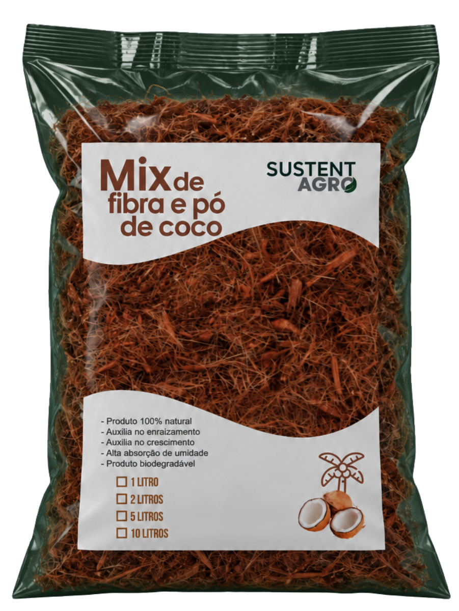 Embalagem de Mix de fibra e pó de coco SustentAgro